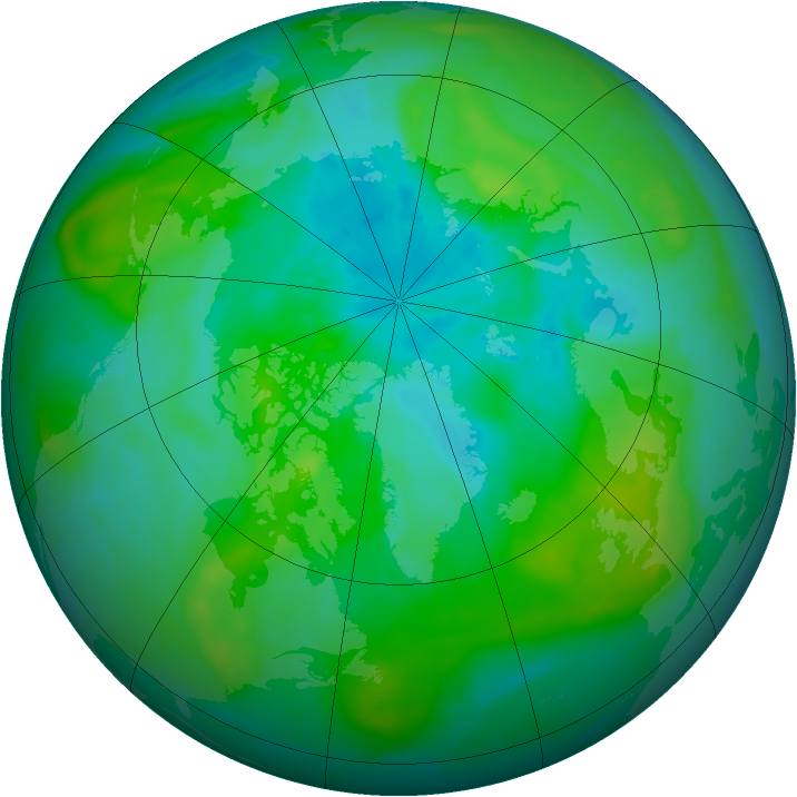 Arctic ozone map for 13 August 2014